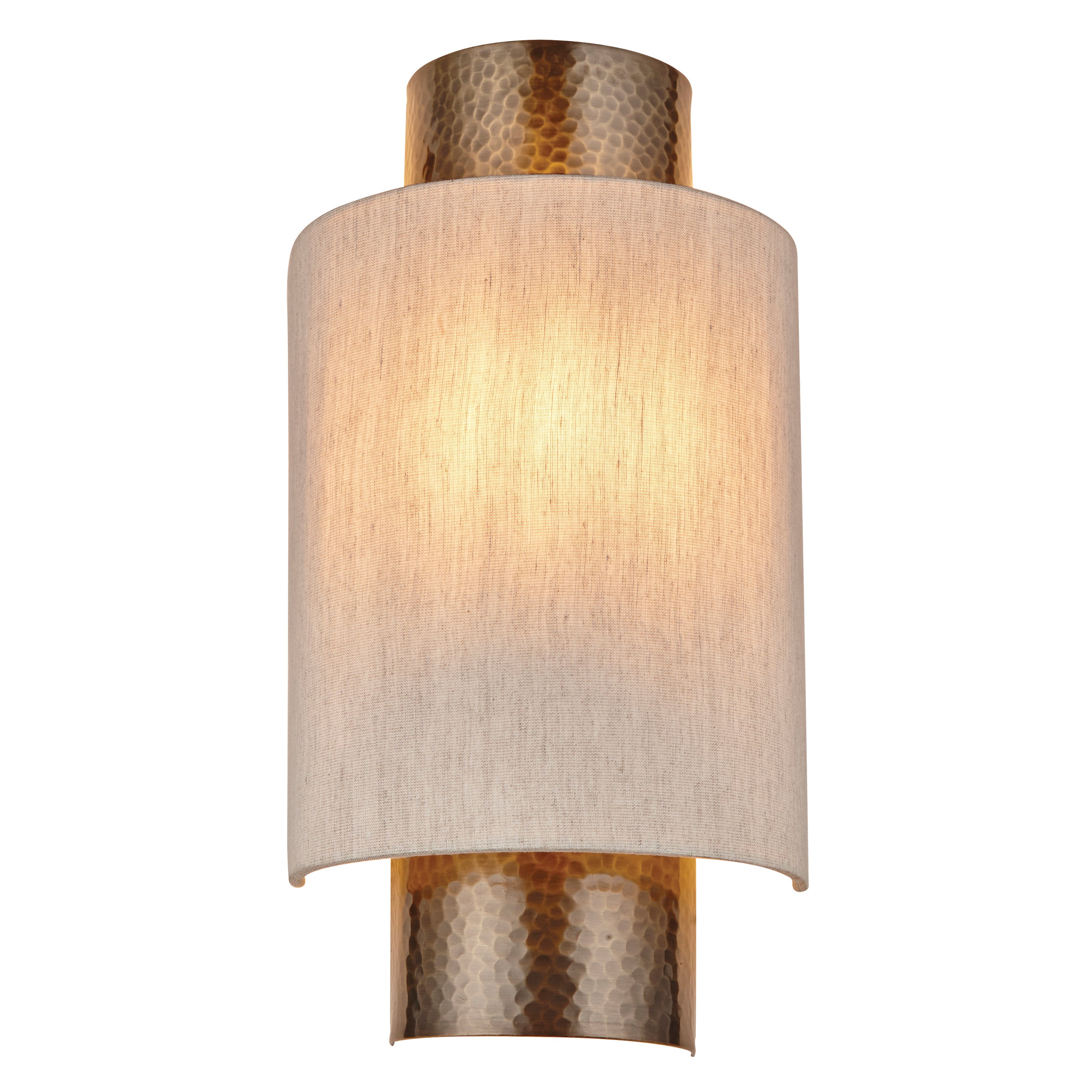 Danica Hammered Aged Bronze Wall Light